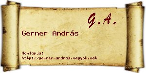 Gerner András névjegykártya